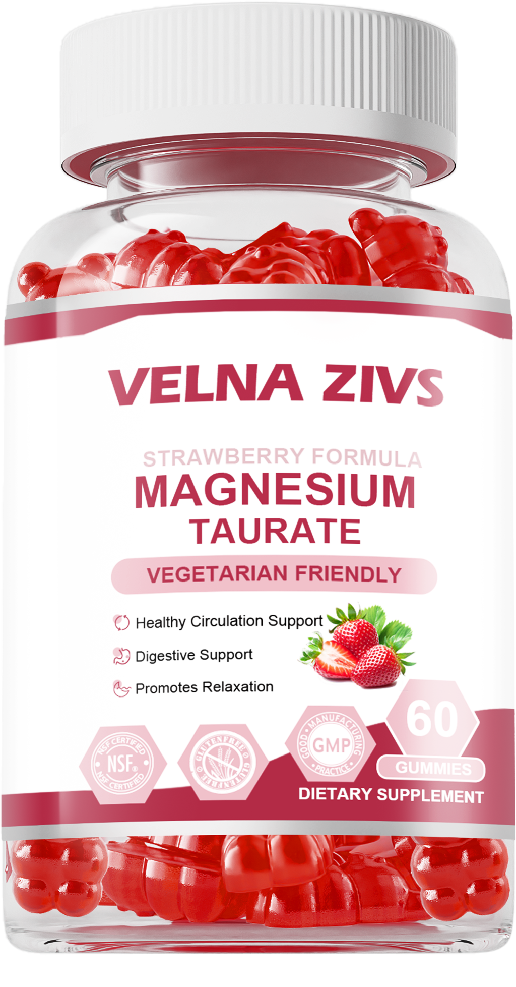 Magnesium Taurate for Muscle and Nerve System Support - 1800mg Gummies