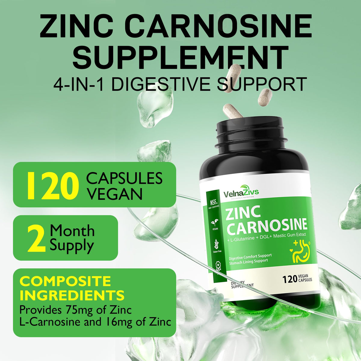 Zinc Carnosine for Stomach Lining Support - additional product image 7